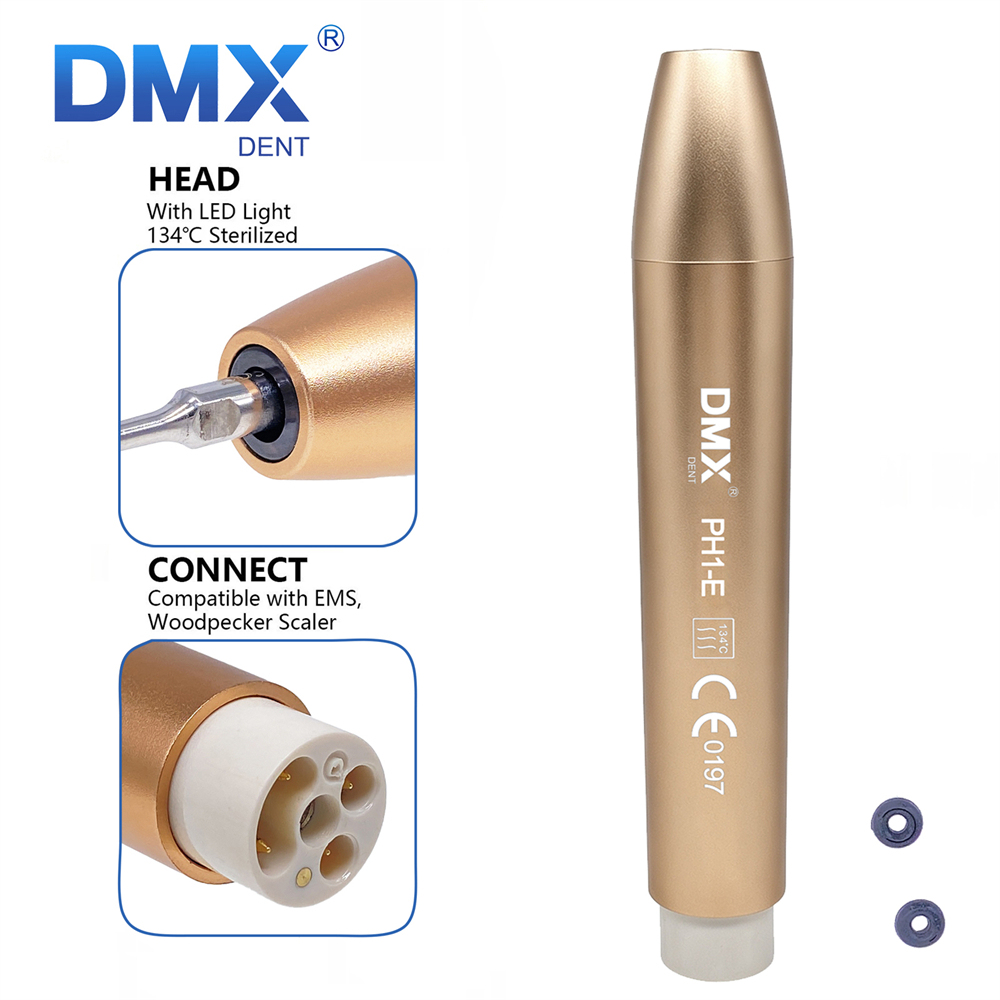 DMXDENT PH1-E Dental LED Light Ultrasonic Piezo Scaler Handpiece For EMS Woodpecker
