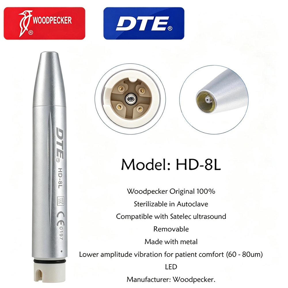 Woodpecker DTE HD-8L LED Ultrasonic Piezo Scaler Handpiece for D600 S6 LED