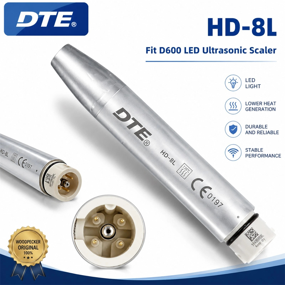 Woodpecker DTE HD-8L LED Ultrasonic Piezo Scaler Handpiece for D600 S6 LED