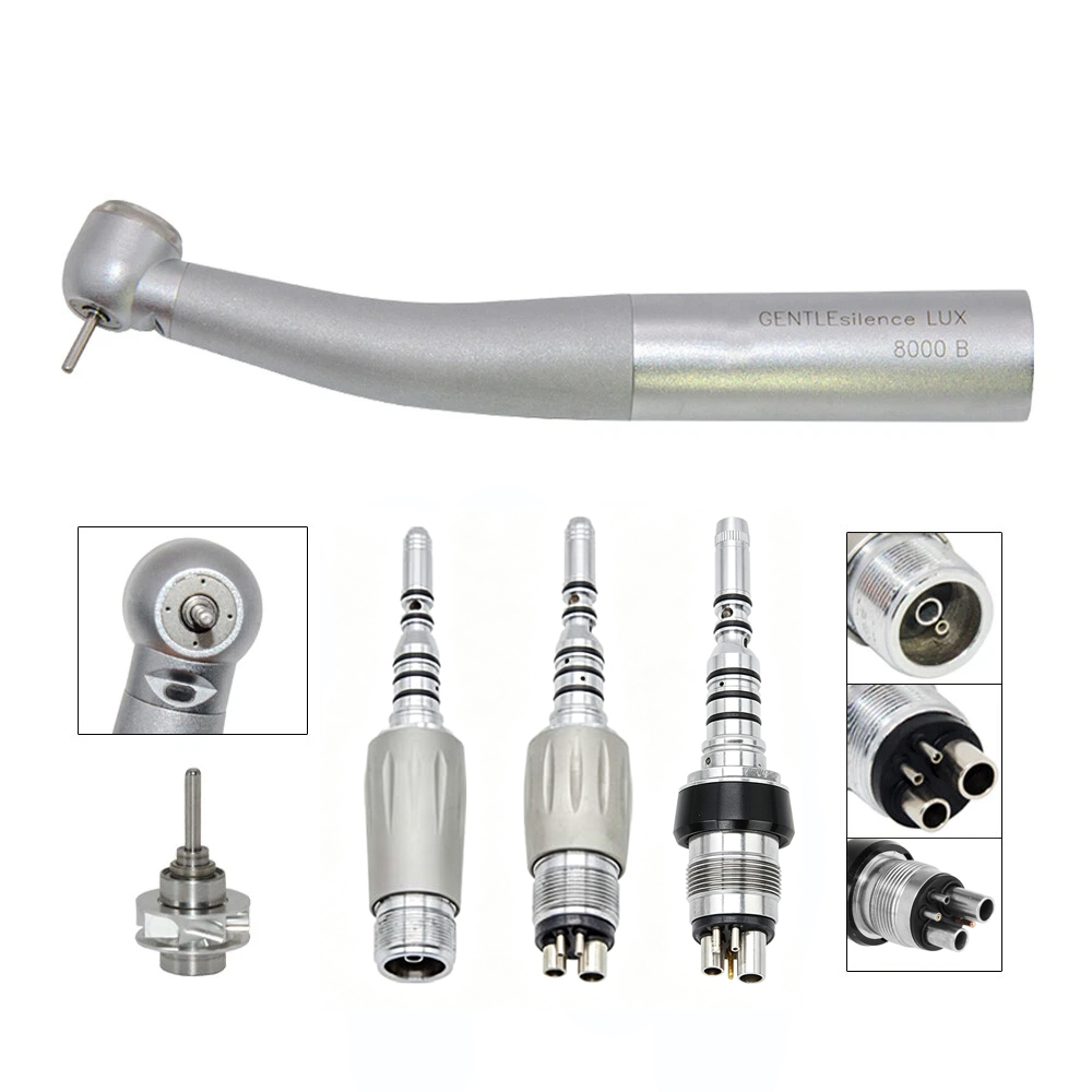 GENTLEsilence LUX 8000B Dental Fiber Optic High Speed Air Turbine Handpiece Fit KAVO Multiflex Coupling