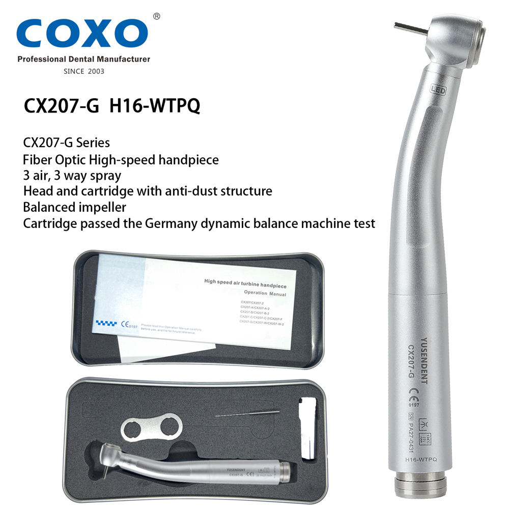 COXO YUSENDENT CX207-G H16 Fiber Optic High Speed Handpiece Turbine