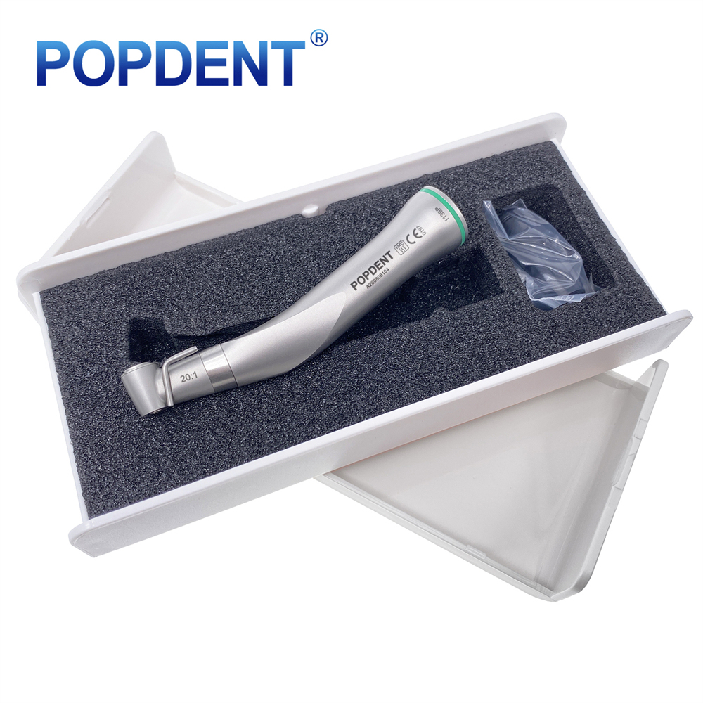 POPDENT Dental Implant 20:1 Reduction Surgical Contra Angle Low Speed Handpiece External Water