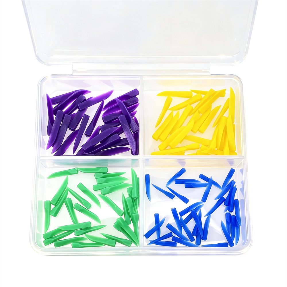 100Pcs Dental Plastic Anatomical Matrix Wedges 10/12/14/16mm Interproximal Kit