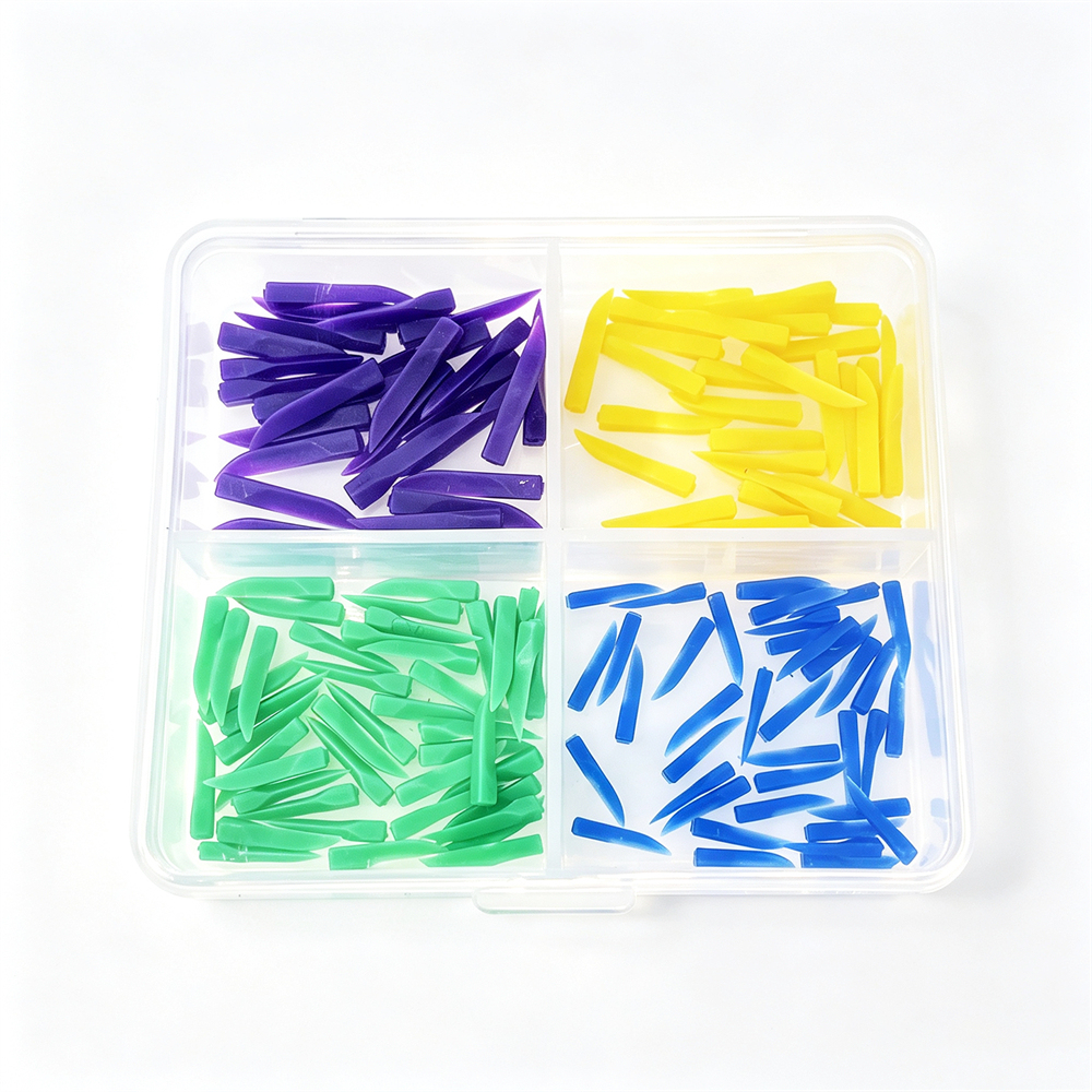 100Pcs Dental Plastic Anatomical Matrix Wedges 10/12/14/16mm Interproximal Kit