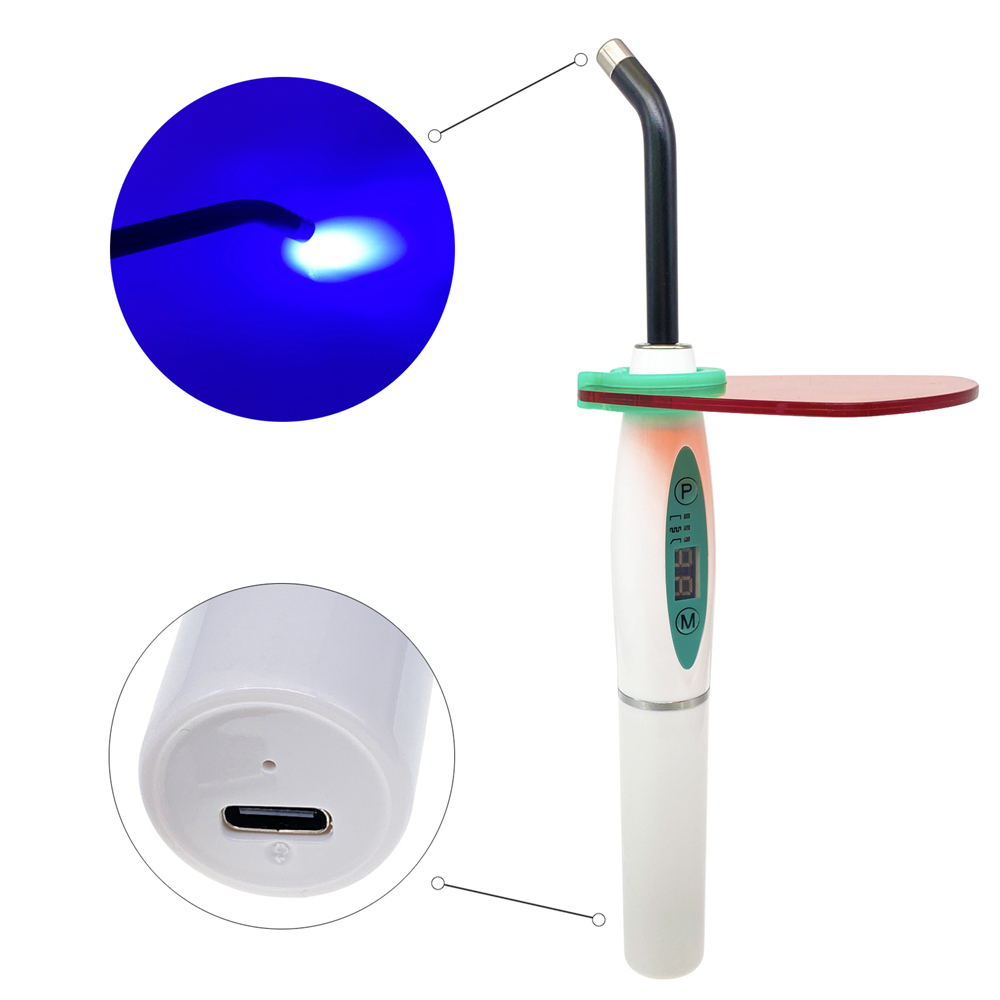 Dental Wireless Cordless LED Cure Curing Light Lamp 2000mw 5W Tool Resin Cure