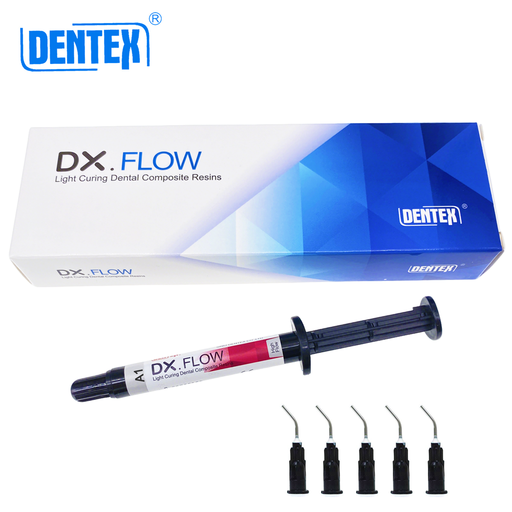 DENTEX DX.FLOW Dental Flowable Light Cure Composite Resin Medium/High Flow