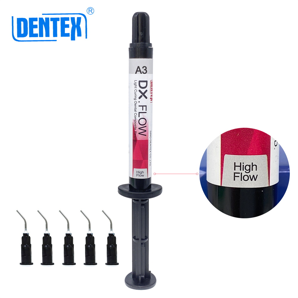 DENTEX DX.FLOW Dental Flowable Light Cure Composite Resin Medium/High Flow