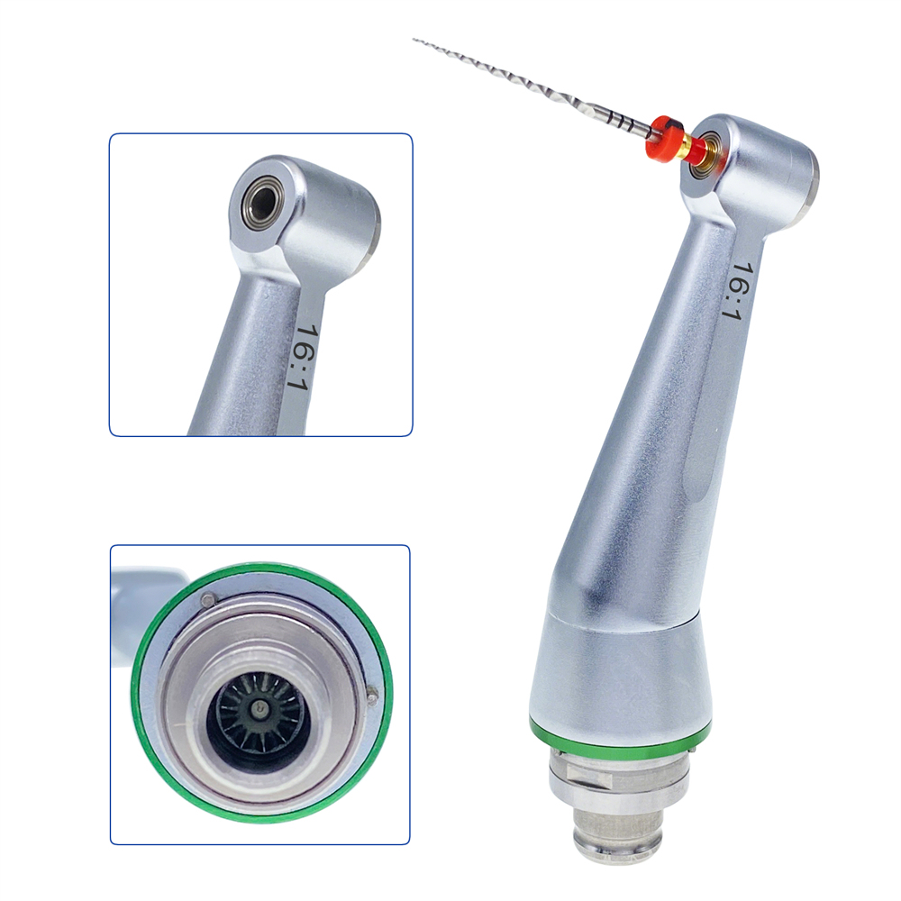 Dental 1:1/16:1 Push Contra Angle Head for Endo Motor Endodontic Handpiece