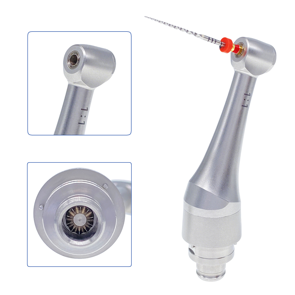 Dental 1:1/16:1 Push Contra Angle Head for Endo Motor Endodontic Handpiece