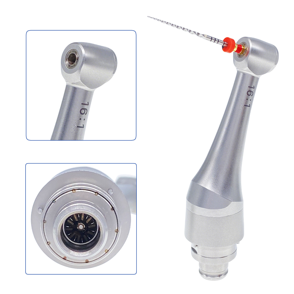 Dental 1:1/16:1 Push Contra Angle Head for Endo Motor Endodontic Handpiece