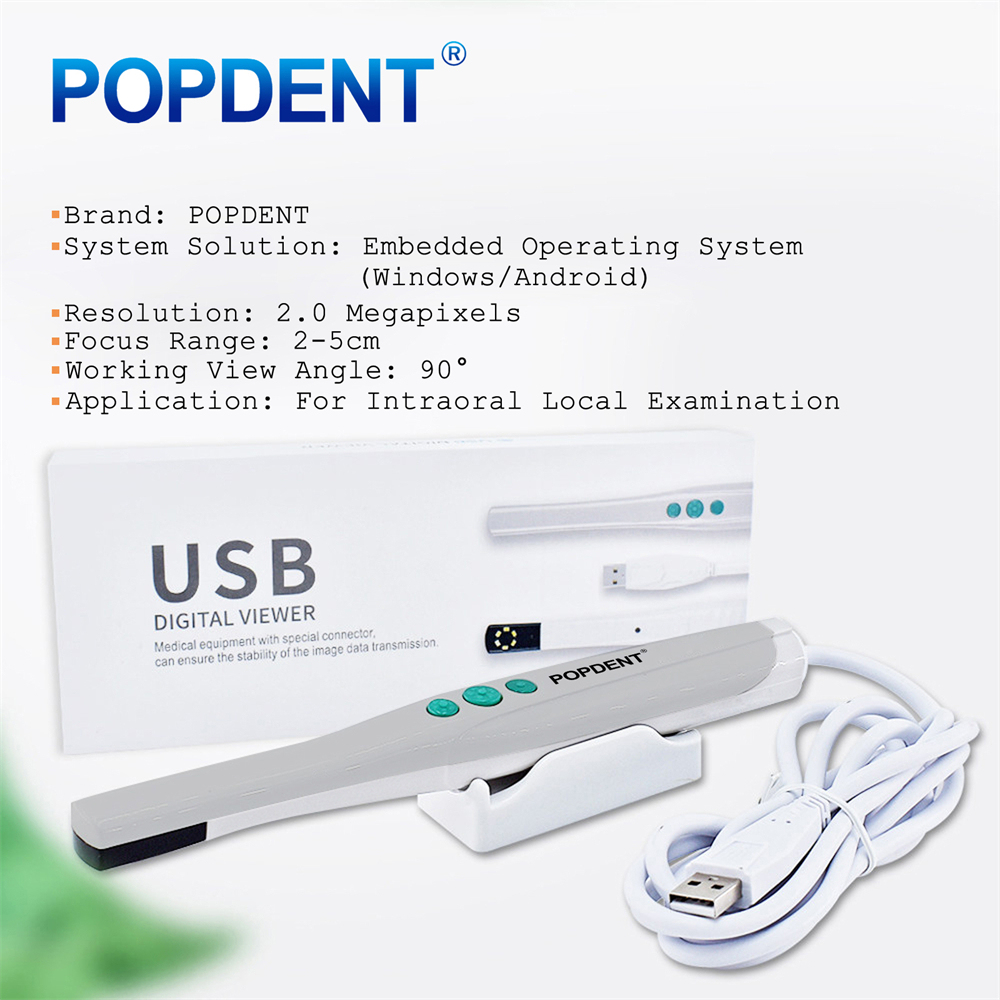 POPDENT  Dental Intra Oral Camera USB Digital Imaging Intraoral Endoscope 6 LED