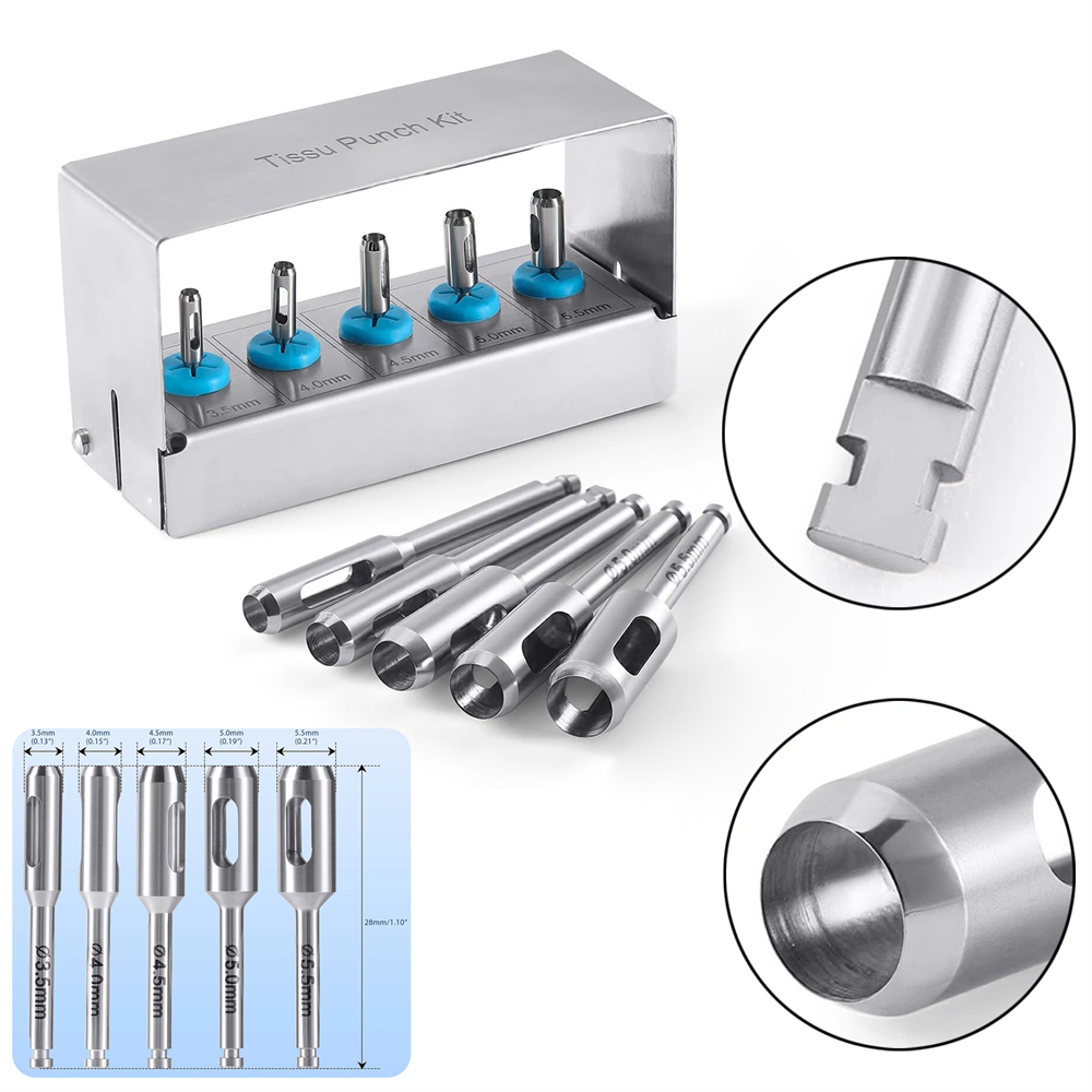 5Pcs/set Dental Implant Tissue Punch Dental Tools