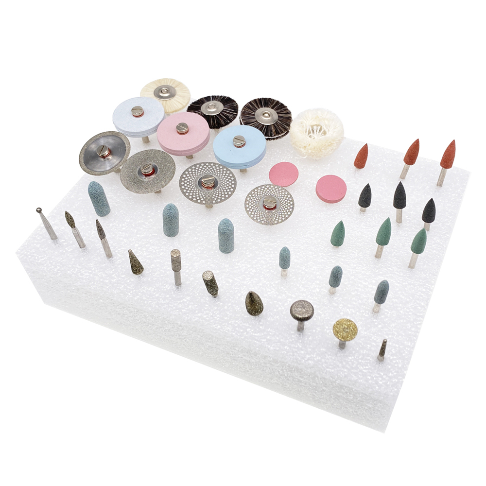 38Pcs/box Dental Lab Polishing Kit Ceramic Porcelain Grinding Dentist Tool HP
