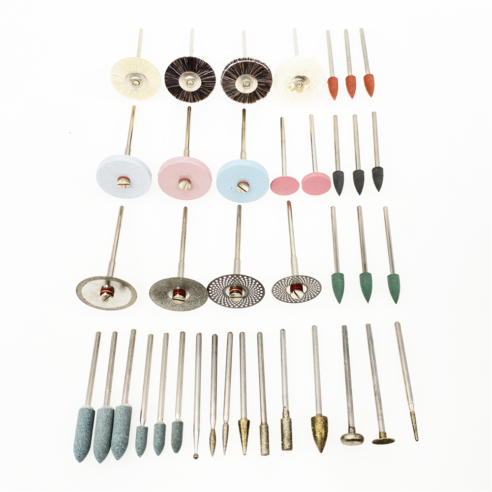 38Pcs/box Dental Lab Polishing Kit Ceramic Porcelain Grinding Dentist Tool HP
