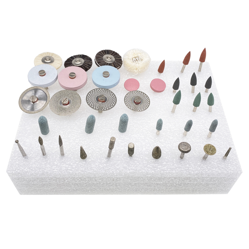 38Pcs/box Dental Lab Polishing Kit Ceramic Porcelain Grinding Dentist Tool HP