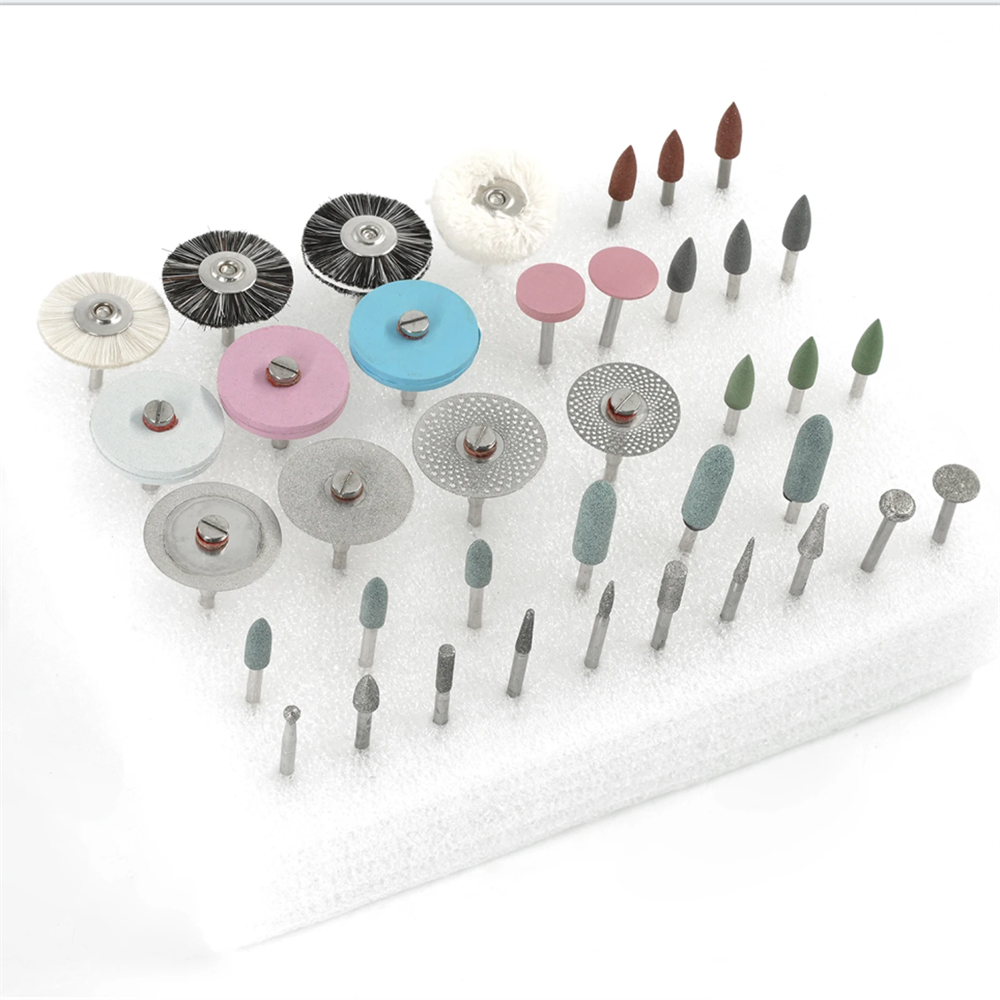 38Pcs/box Dental Lab Polishing Kit Ceramic Porcelain Grinding Dentist Tool HP