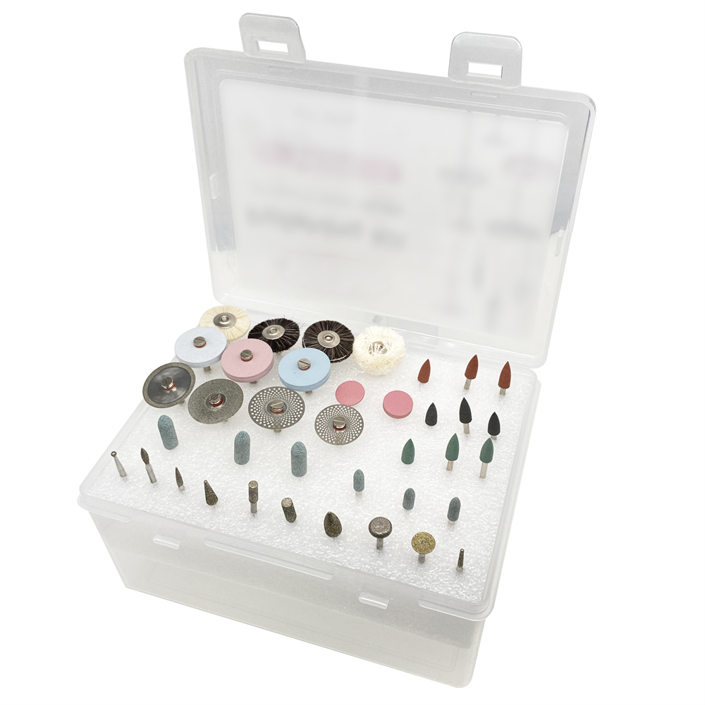 38Pcs/box Dental Lab Polishing Kit Ceramic Porcelain Grinding Dentist Tool HP