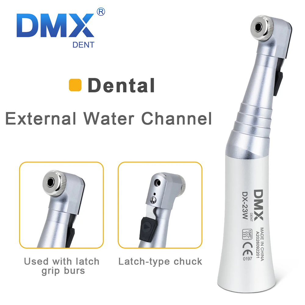 DMXDENT DX-23W Dental Latch E-Type Slow Low Speed Contra Angle Handpiece