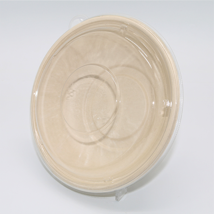 Bagasse Round Container 32oz With PET Lid 1x300pcs