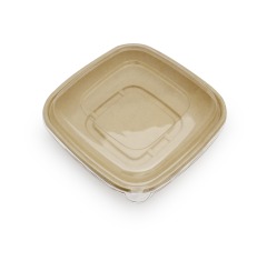 Bagasse Square Container 24oz With Pet Lid 1X300 pcs