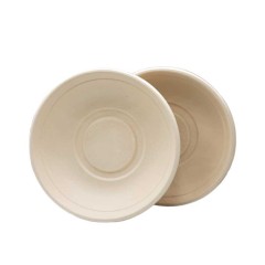Bagasse Round Container 24oz With PET Lid 1x300pcs