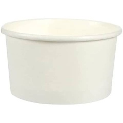 ECO Friendly Disposable 4oz White Ice Cream Paper Cup With Cover