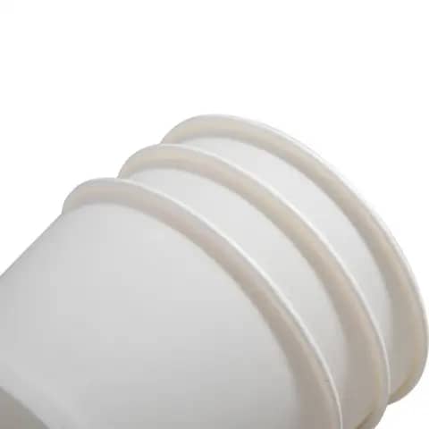 ECO Friendly Disposable 6oz White Ice Cream Paper Cup With Cover