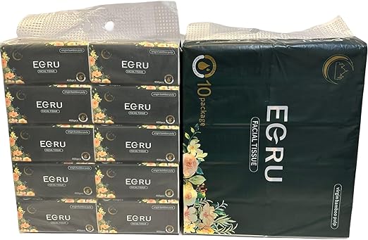 Eco Friendly Facial Tissue Virgin Natural Bamboo Pulp Tissue 4Ply 400pcs*10Bags