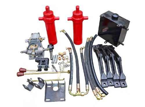 Single cylinder hydraulic dump