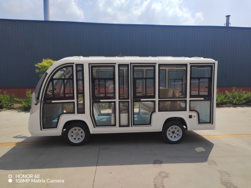 Luxury 11-Seater Electric Sightseeing Car with Full Glass Door/Sightseeing Shuttle Bus