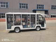 Luxury 11-Seater Electric Sightseeing Car with Full Glass Door/Sightseeing Shuttle Bus