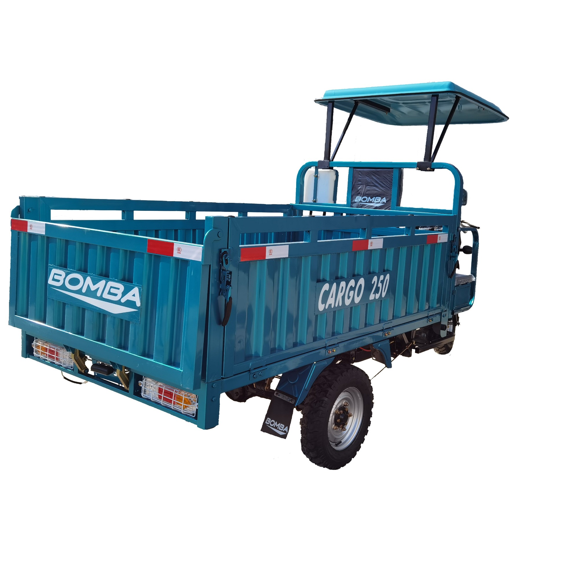 200cc Three-Wheeled Motorcycle with Sunshade, Three-Wheeled Cargo Tricycle