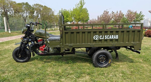 Durable 300cc Gasoline Cargo Tricycle for International Buyers with One-Arm Four-Spring Hydraulic Shock Absorber
