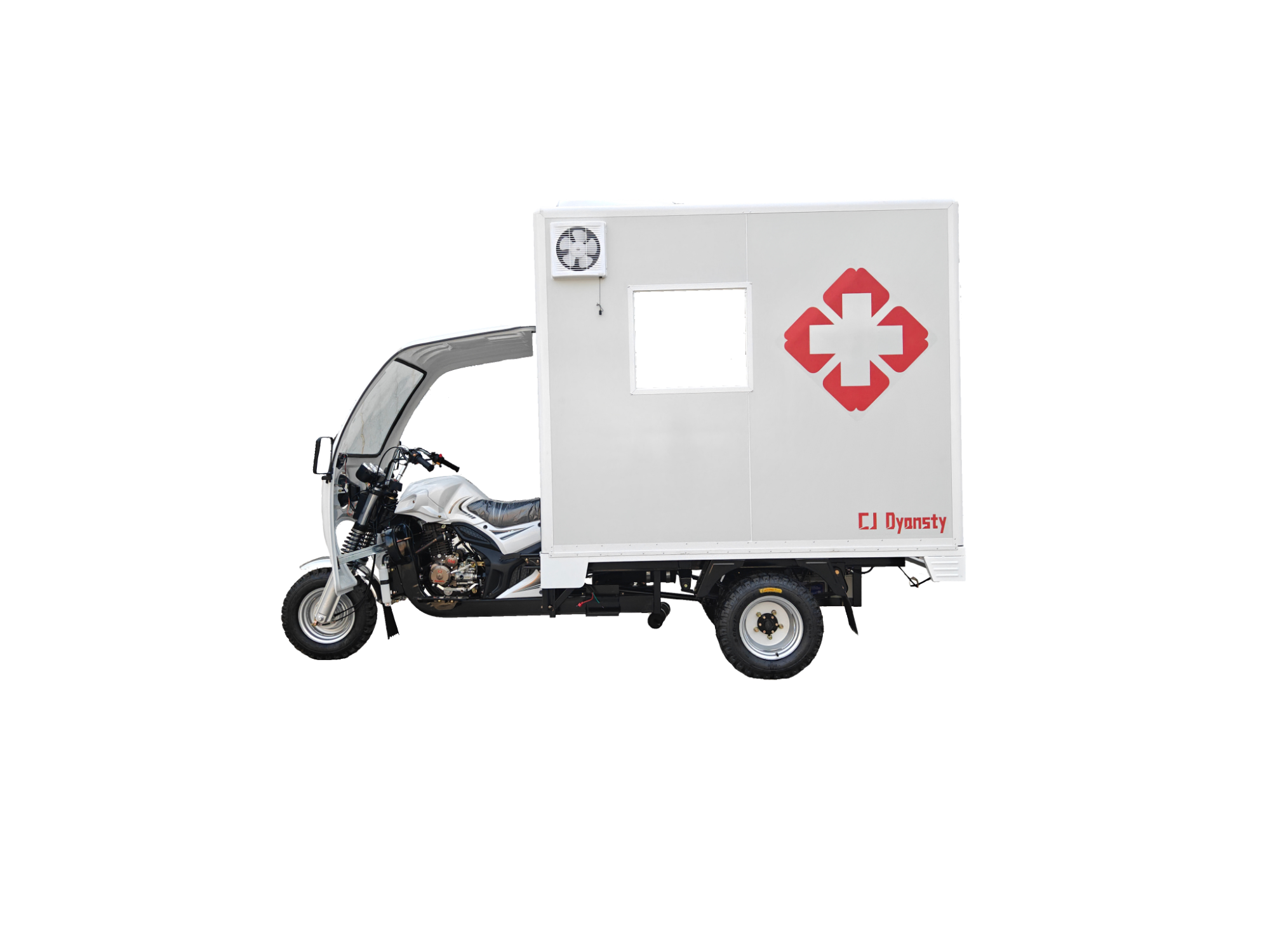 350cc Multi-Functional Three-Wheel Ambulance, Can Accommodate Ambulance Beds and Simple Medical Equipment