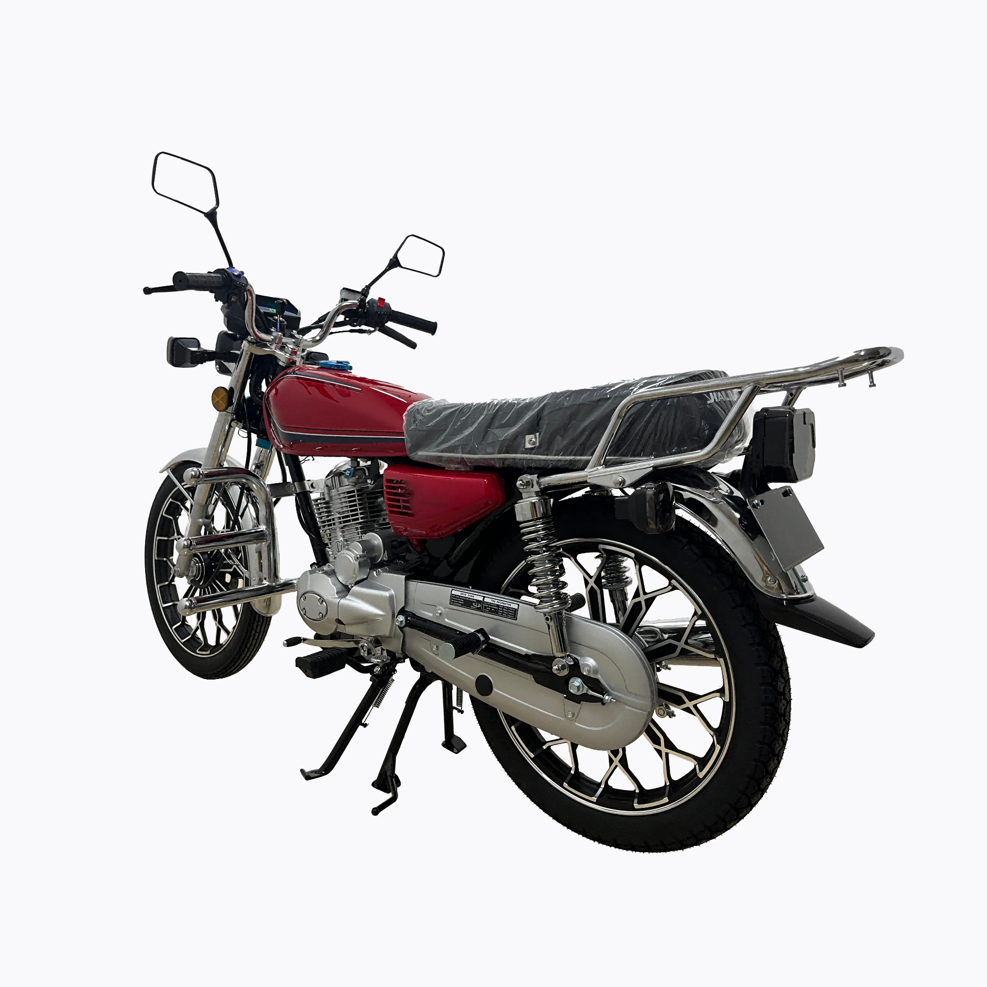 150cc Air-Cooled Small Gasoline Motor Vehicle, Urban Commuting Red Two-Wheeled Motorcycle