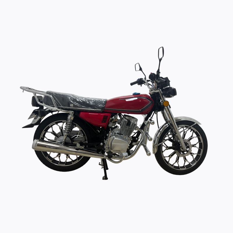 150cc Air-Cooled Small Gasoline Motor Vehicle, Urban Commuting Red Two-Wheeled Motorcycle