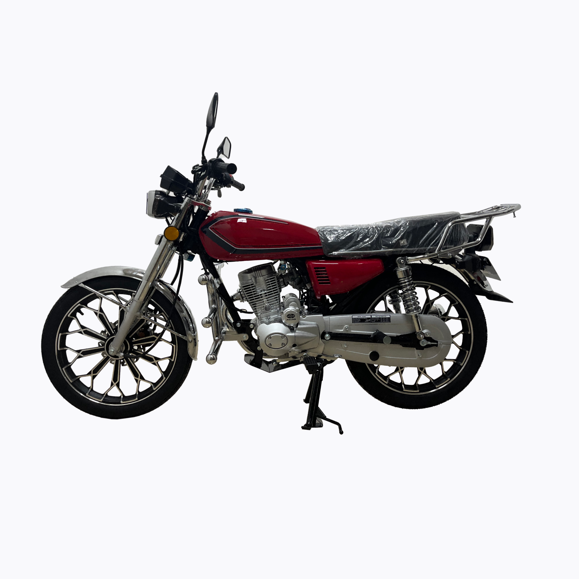 150cc Air-Cooled Small Gasoline Motor Vehicle, Urban Commuting Red Two-Wheeled Motorcycle