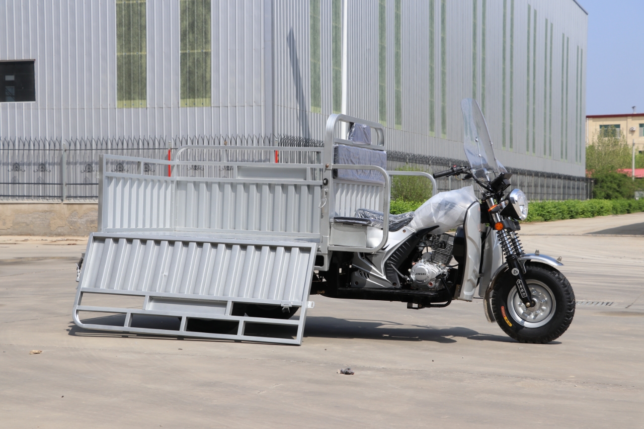 2025 New Chinese Export Gasoline Cargo Three-Wheeled Motorcycle with Windshield