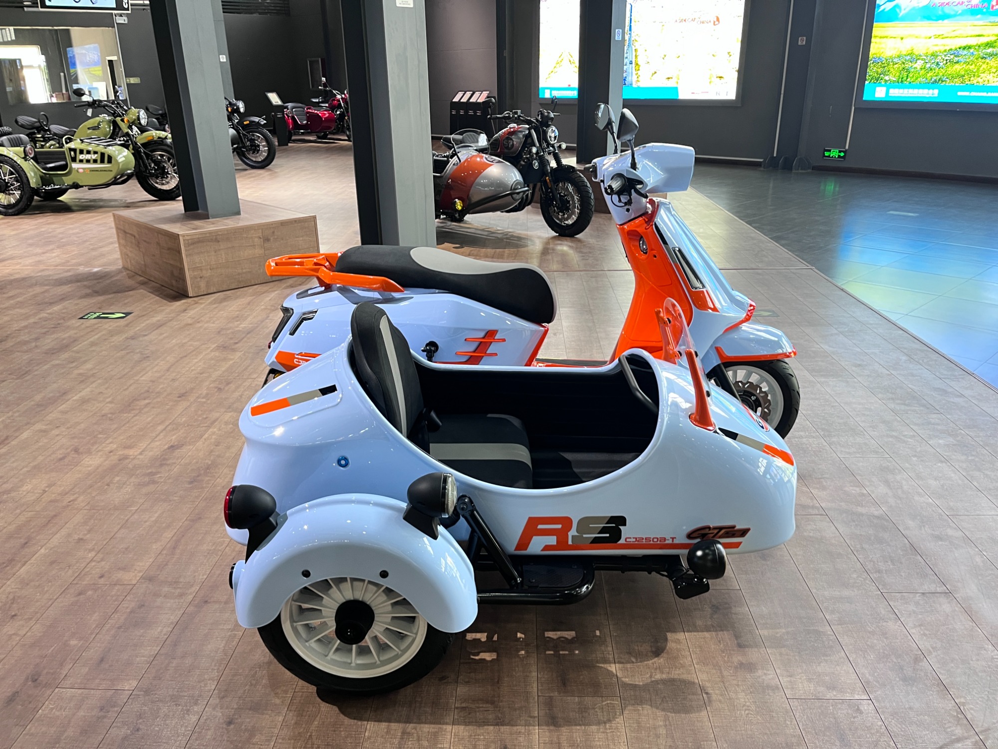 2025 New Style Stylish Small Two-Seater Tricycle Sidecar