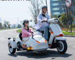2025 New Style Stylish Small Two-Seater Tricycle Sidecar