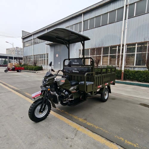 200cc Water-Cooled Gasoline Cargo Tricycle with Sunshade Maximum Load Capacity 1500kg