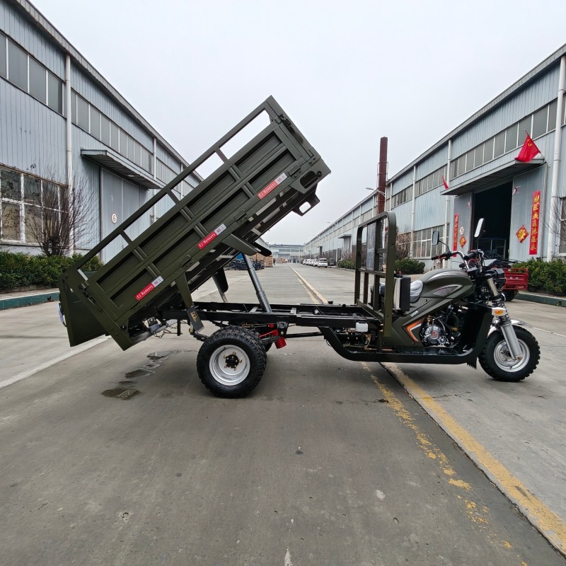 300cc Heavy-Duty Cargo King Four-Wheel Hydraulic Self-Unloading Tricycle Motorcycle Warehouse Dock Daily Freight Tricycle