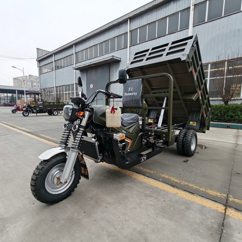 300cc Heavy-Duty Cargo King Four-Wheel Hydraulic Self-Unloading Tricycle Motorcycle Warehouse Dock Daily Freight Tricycle