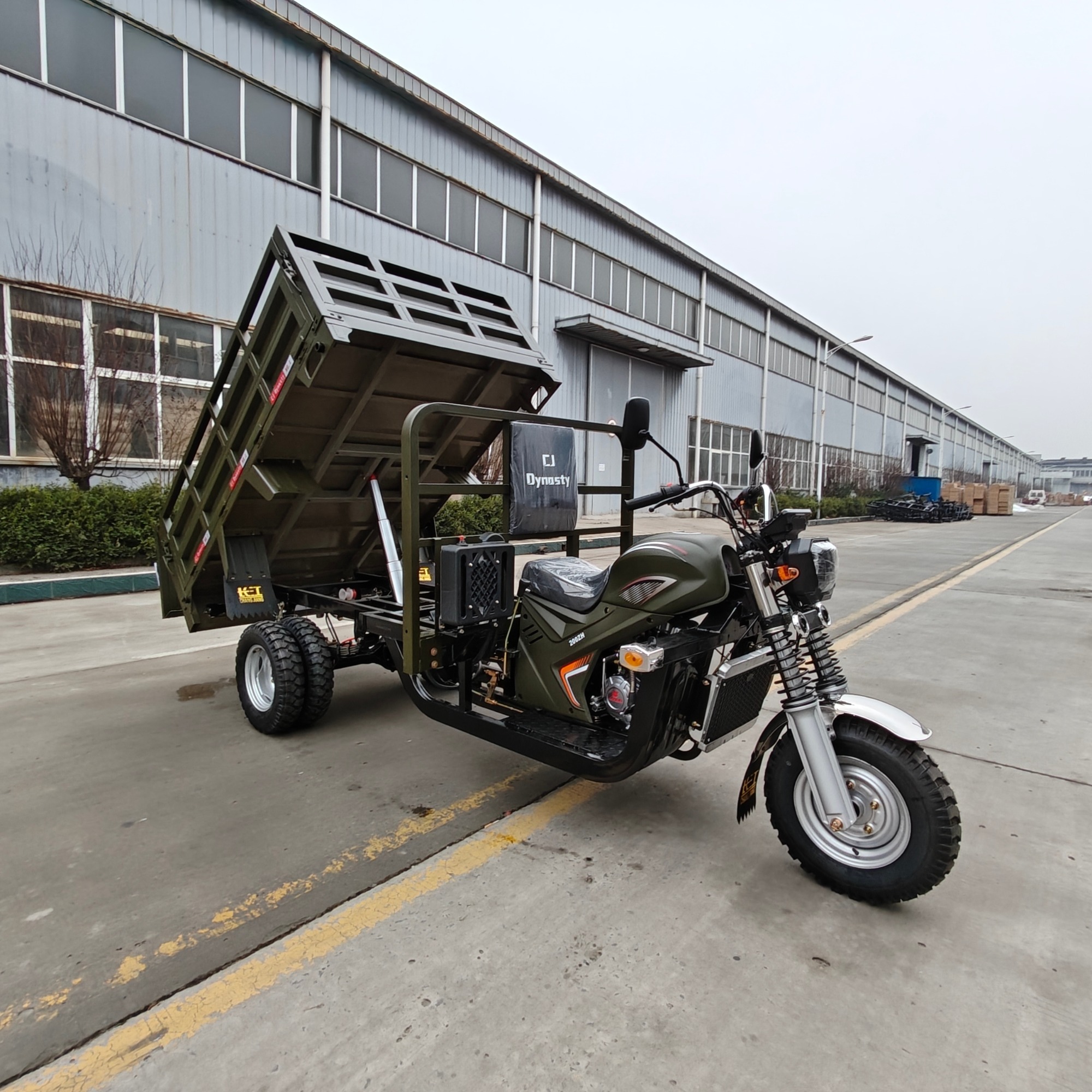 300cc Heavy-Duty Cargo King Four-Wheel Hydraulic Self-Unloading Tricycle Motorcycle Warehouse Dock Daily Freight Tricycle