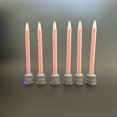 MBQH06-16 Disposable Static Mixer tips Ratio 1:1 10:1 Mixing Nozzle Plastic Epoxy Adhesive Red Static Mixer