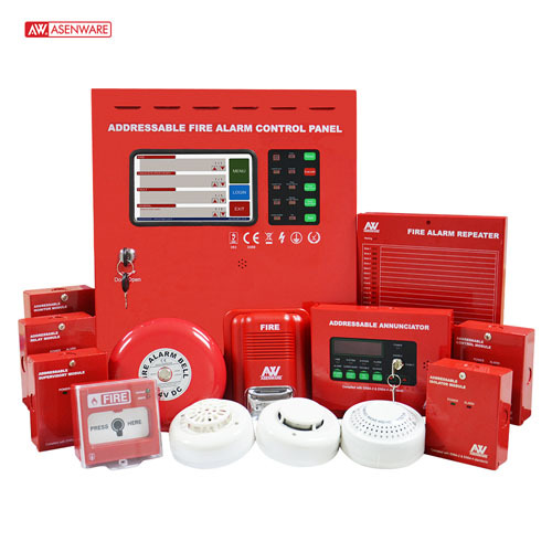 Painel de controle de alarme de incêndio endereçável de 1 a 8 loops