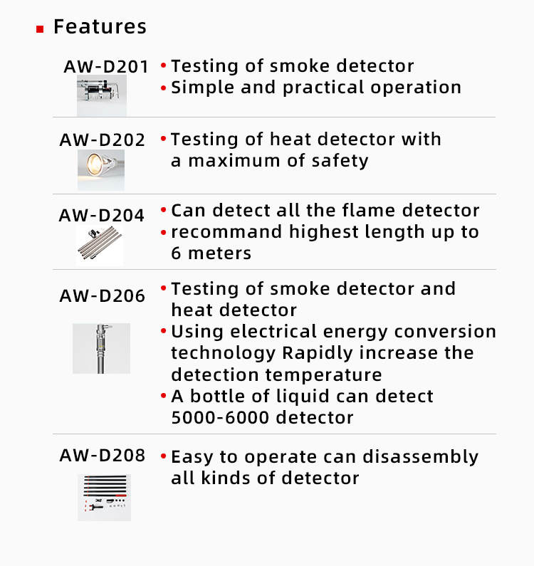 smoke detector tester pole feature