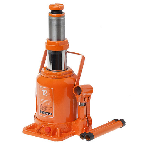 12Ton hydraulic double ram bottle jack,11kg,230500mm, with 12000kg lifting capacity
