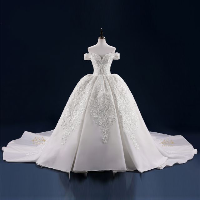 Robe De Mariage Vintage Luxury Cap Sleeves Ball Gown Wedding Dress Bridal Gown WZ05