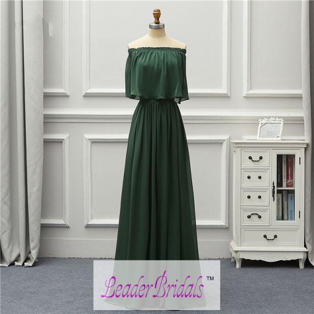 Formal Long Fashion Eveni New Off The Shoulder Green Robe De Soiree Vestido De Festa  EZE07